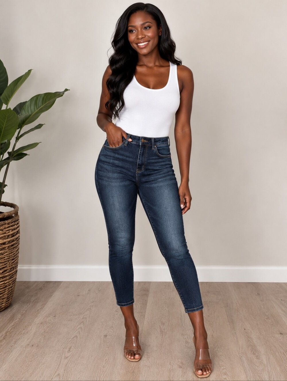 ❤️ NWOT! JUDY BLUE HIGH RISE CROPPED SKINNY JEANS, 4/5 (27)